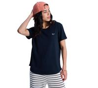 Roxy OCEANWAVE Regular Emby - Camiseta de Manga Corta para Mujer, Color Negro