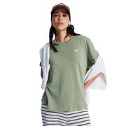 Roxy OCEANWAVE Regular Emby - Camiseta de Manga Corta para Mujer, Color Verde S