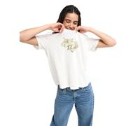 Roxy Oceanwave Regular Slub - Camiseta de Manga Corta - Mujer - Blanco.