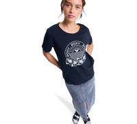 Roxy Oceanwave Regular Slub - Camiseta Extragrande - Mujer - Negro.