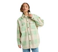 Roxy Over And Above - Check Plaid Polar Fleece Shirt Jacket for Women - Chaqueta polar a cuadros - mujer - Verde.