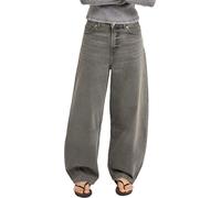 Roxy - Pantalones Mujer - Saltywater Glow Barrel Denim Jean Dark Palm Vintage para Mujer de Algodón - Talla M - Gris Gris M