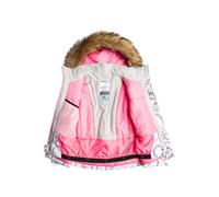 Roxy PIE Girl JK Chaqueta, Bright White Lluvia RG, Estándar para Niñas
