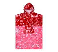 Roxy Poncho Toalla STAY MAGICAL PRINTED para mujer, color rojo