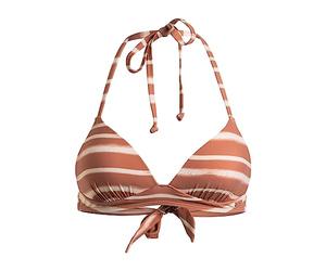 Roxy Printed Beach Classics - Top de Bikini con Cuello Deportivo para Mujer