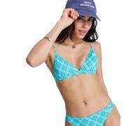Roxy Printed Essentials Fixed Tri - Top de Bikini Triangular - Mujer - Verde.