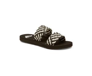 Roxy Sandalia Porto Slide Ii para mujer, negro blanco, 37 EU