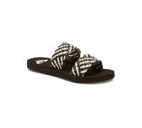 Roxy Sandalia Porto Slide Ii para mujer, negro blanco, 39 EU