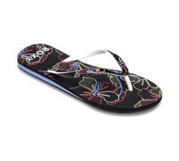 Roxy Sandalia Portofino para mujer, Black Multi Camo, 37 EU