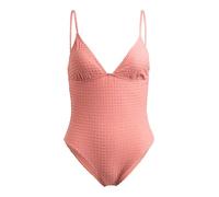 Roxy Shiny Wave - High Leg One-Piece Swimsuit for Women - Bañador Entero de Corte Alto en la Cadera - Mujer - M - Rosa.