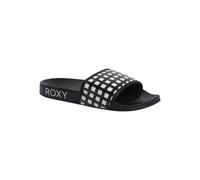 Roxy Slippy, Sandalia Mujer, Black/White Checker, 37 EU