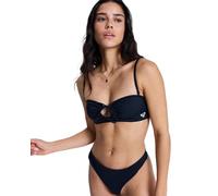 Roxy Solid Essentials Bandeau - Top de Bikini Bandeau - Mujer - Negro.
