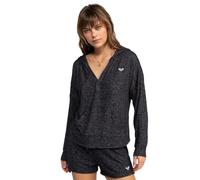 Roxy Saturdaze Cosy Hoodie Top de Punto, Antracita, S para Mujer
