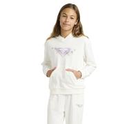Roxy Sudadera de Forro Polar con Capucha para niñas, Color Blanco