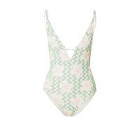 ROXY Traje de baño 'HIBISCUS DAZE' verde claro / rosé / blanco cáscara de huevo XL verde claro / rosé / blanco cáscara de huevo