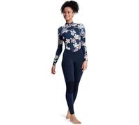 Roxy Traje de neopreno Swell Natural 2026 con cremallera trasera de 3/2 mm - Flor