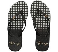 Roxy Viva Stamp II, Sandalia Mujer, Black White Checker, 36 EU