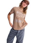 Roxy VL Oceanwave Regular - Camiseta de Manga Corta - Mujer - Marrón.