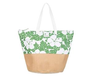 Roxy Waikiki Life - Tote Bag for Women - Bolsa de Playa con Asas - Mujer - Verde.
