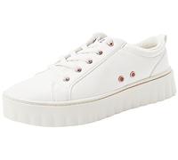 Roxy Women's Sheilahh Slip On Platform Sneaker Shoe, White, 7 Medium US