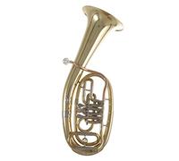 Roy Benson Trompa tenor en Sib TH-201 (modelo compacto premium, con campana de latón de Ø 24 cm, caña de latón dorado duradero, láminas de alpaca, en acabado lacado, incl. estuche de forma ligera)