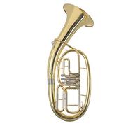 Roy Benson Trompa tenor en Sib TH-202 (modelo compacto premium, con campana de latón de Ø 26 cm, caña de latón dorado duradero, láminas de alpaca, en acabado lacado, incl. estuche de forma ligera)