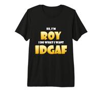 Roy Costume Idgaf Funny Meme Halloween Costume For Roys Camiseta Premium