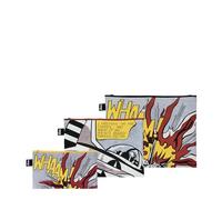 Roy Lichtenstein Whaam! - Bolsas con cremallera recicladas, multicolor, large, Maletín de cosméticos