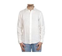 Roy Roger's- Camisa de Lino Blanca Riviera- Shirts- Hombre- Blanco- M- Camisa de Lino Blanca Riviera