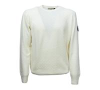 Roy Roger's- Maglia girocollo in lana e cashmere- Knitwear- Hombre- Blanco- 2XL- Maglia girocollo in lana e cashmere