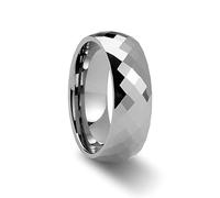 Roy Rose Jewelry Anillo de boda de carburo de tungsteno para hombre, 288 facetas de diamante, ajuste cómodo, 4 mm, 6 mm, 8 mm, 10 mm de ancho, nombre del estilo: milenio, metal, no conocido