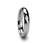 Roy Rose Jewelry Anillo de boda de carburo de tungsteno para hombre, 288 facetas de diamante, ajuste cómodo, 4 mm, 6 mm, 8 mm, 10 mm de ancho. Nombre del estilo: milenio, metal, no conocido
