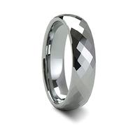 Roy Rose Jewelry Anillo de boda de carburo de tungsteno para hombre, 288 facetas de diamante, ajuste cómodo, 4 mm, 6 mm, 8 mm, 10 mm de ancho. Nombre del estilo: milenio, metal, no conocido