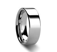 Roy Rose Jewelry Anillo de boda de titanio para hombre, acabado pulido, ajuste cómodo, 6 mm y 8 mm de ancho, nombre del estilo: resistente, metal, no conocido