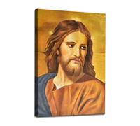 Roya Art - Imagen de la Divina Misericordia, imagen católica de Jesús para impresión en lienzo, póster de una pieza de Cristo Señor Salvador, arte de pared envuelto para sala de estar (amarillo)