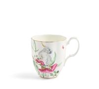 Royal Albert Miranda Kerr Australiana - Taza de porcelana fina, diseño floral de cacatúa, borde dorado, colección australiana