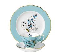 Royal Albert 109 100 Years 40017589 1950 Festival-Taza de té, platillo y Plato de 20 cm, Juego de 3 Piezas, Porcelana