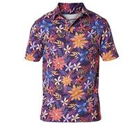 Royal & Awesome Flowers Polo de Golf Hawaiano para Hombres, Tops de Golf para Hombres, Camisas de Golf Hombres, Camisas de Golf para Hombres, Camisas de Polo de Golf para Hombres