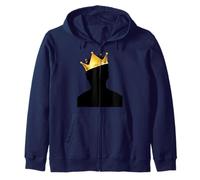 Royal Black King Magic with Golden Crown, Mysterious King Sudadera con Capucha