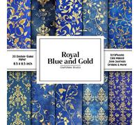 Royal Blue and Gold Scrapbook Paper: Decorative Double-Sided Craft Papers For Junk Journals, Wrapping & Mixed Media, Card Making And More