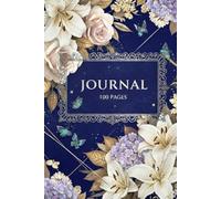 Royal Blue Botanical Luxury Journal: 100 Pages | 6 x 9 Inch | Premium Gold & Blue Floral Design for Memoirs, Creative Writing, and Reflection