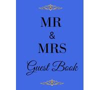 Royal blue wedding guest book hardcover blank lined: Wedding guest memory keepsake