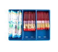 Royal Brush, Big Kids Choice - Juego de pinceles y delantales de pintura, varios tamaños, paquete de 84 pinceles/12 delantales