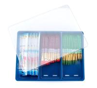 Royal Brush, Big Kids Choice - Juego de pinceles y delantales, varios tamaños, paquete de 72 pinceles/12 delantales