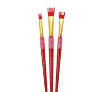 Royal Brush BK693 Big Kids Choice - Juego de 3 brochas de plástico acrílico, color dorado