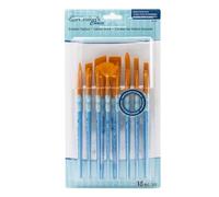 Royal Brush Crafter's Choice Gold Taklon - Juego de brochas (15 Unidades, tamaño pequeño a Mediano)