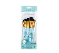 Royal Brush Crafter's Choice - Juego de Pinceles de taklon para sombreado (7 Unidades, tamaño pequeño a Mediano), Color Negro