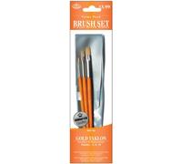 Royal Brush Juego de brochas Gold Taklon Value Pack-3/Pkg