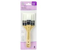 Royal Brush Manufacturing Cepillo Blanco TAKLON 3/PK Planos, 3 Unidades, talla única