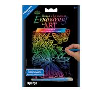 Royal Brush, Multicolor, Mini Rainbow Foil-Kit de 3 Piezas para Grabado, diseño de Mariposas